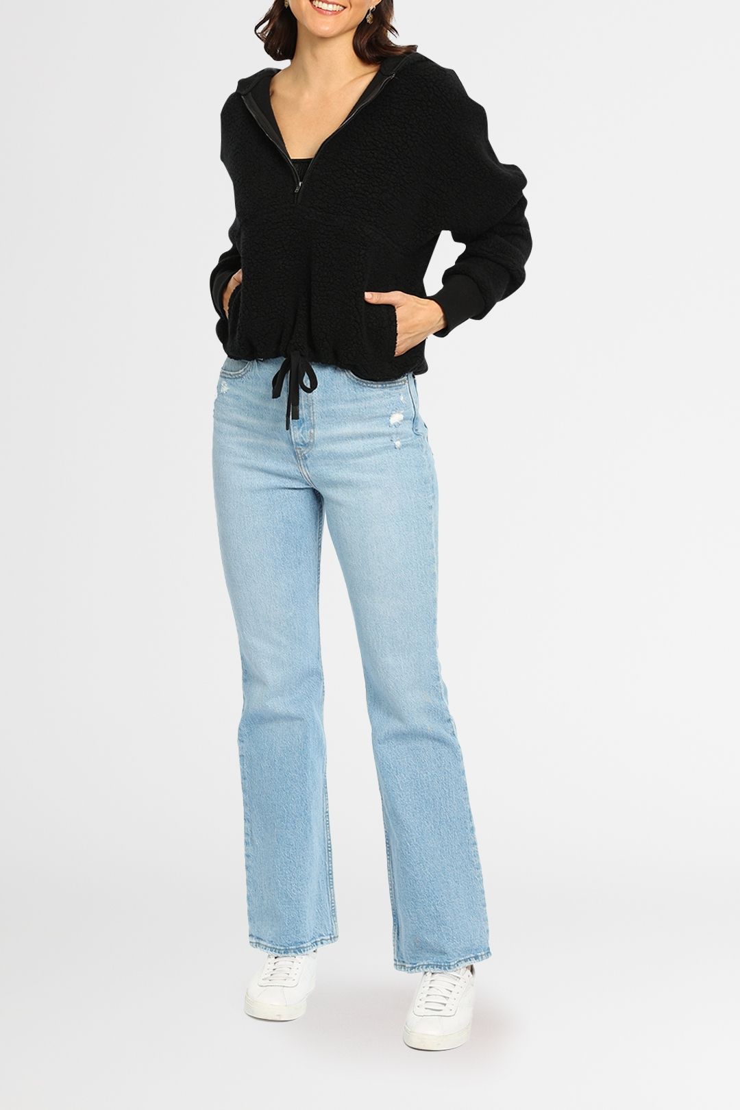 Wool Fleece Jacket Black Bassike