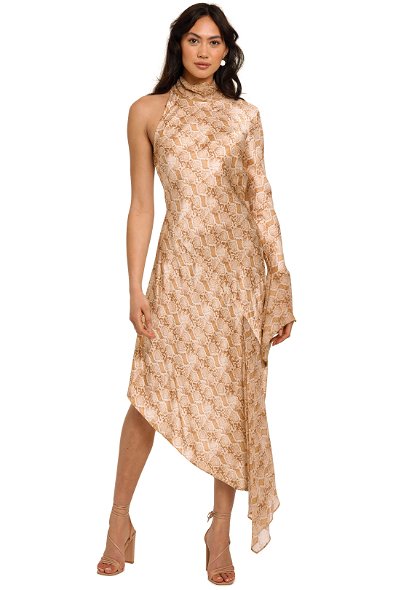 knee length dresses for ladies ARIVEN ASYM MIDI DRESS main image 1