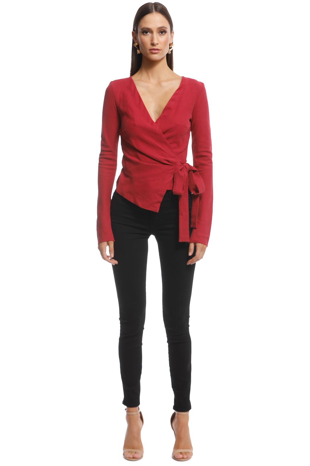 Bec and Bridge - Schiffer Wrap Top - Red - Front