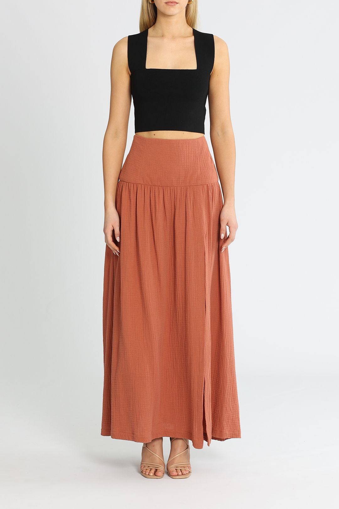 Bec and Bridge Aleah Maxi Skirt Sige Leg Split