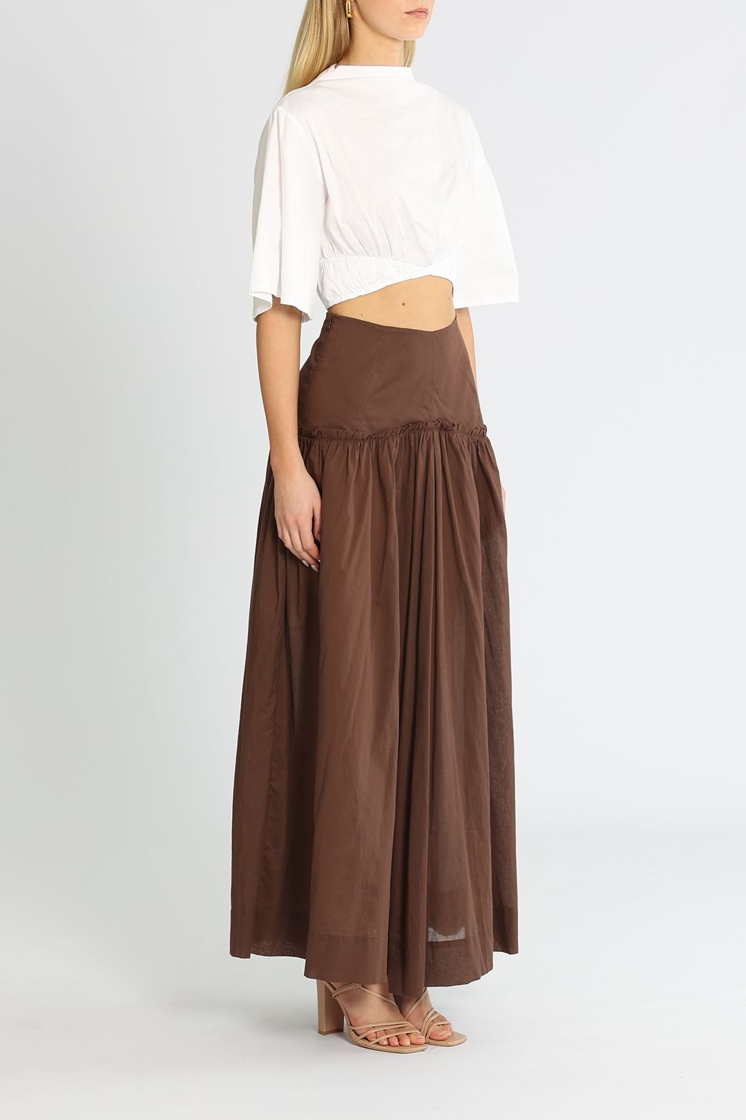 Bec and Bridge Alexandra Maxi Skirt Brown