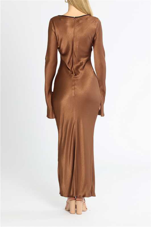 blue dress for baby girl BEC + BRIDGE Julieta Maxi Dress Chocolate Brown – THE PERFECT PFIT