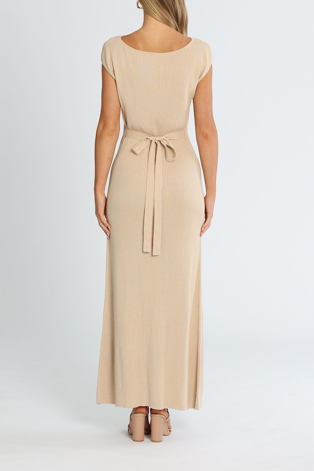 bec and bridge knit midi dress Burrows Minimalist White Midi Dress