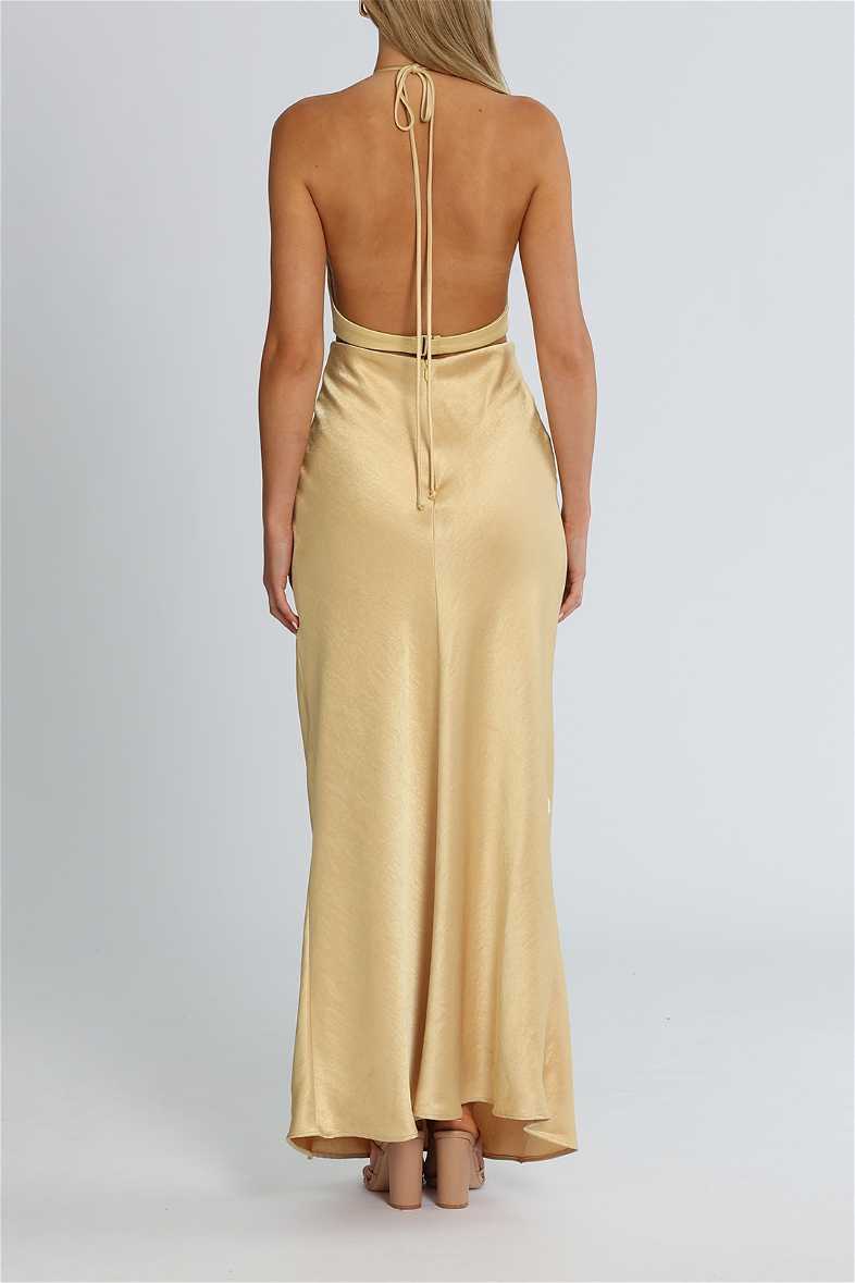 Hire Bec + Bridge Carrie Halter Maxi Dress in Multi Yellow Gold –  TheOnlyDress Hire