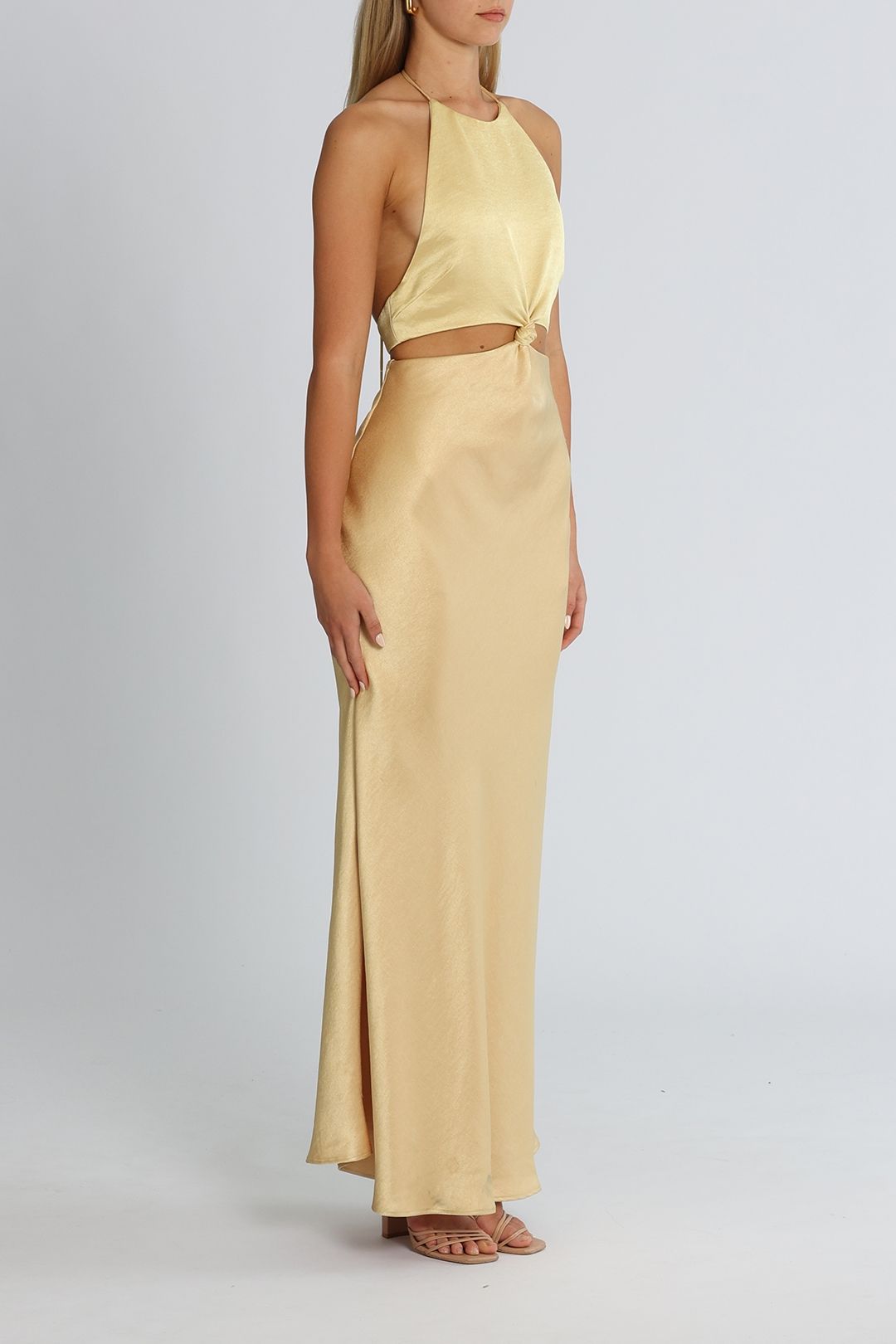 sachin and babi light blue dress Christopher Esber Tailored Sloped Halter Dress In Black Size AU 10