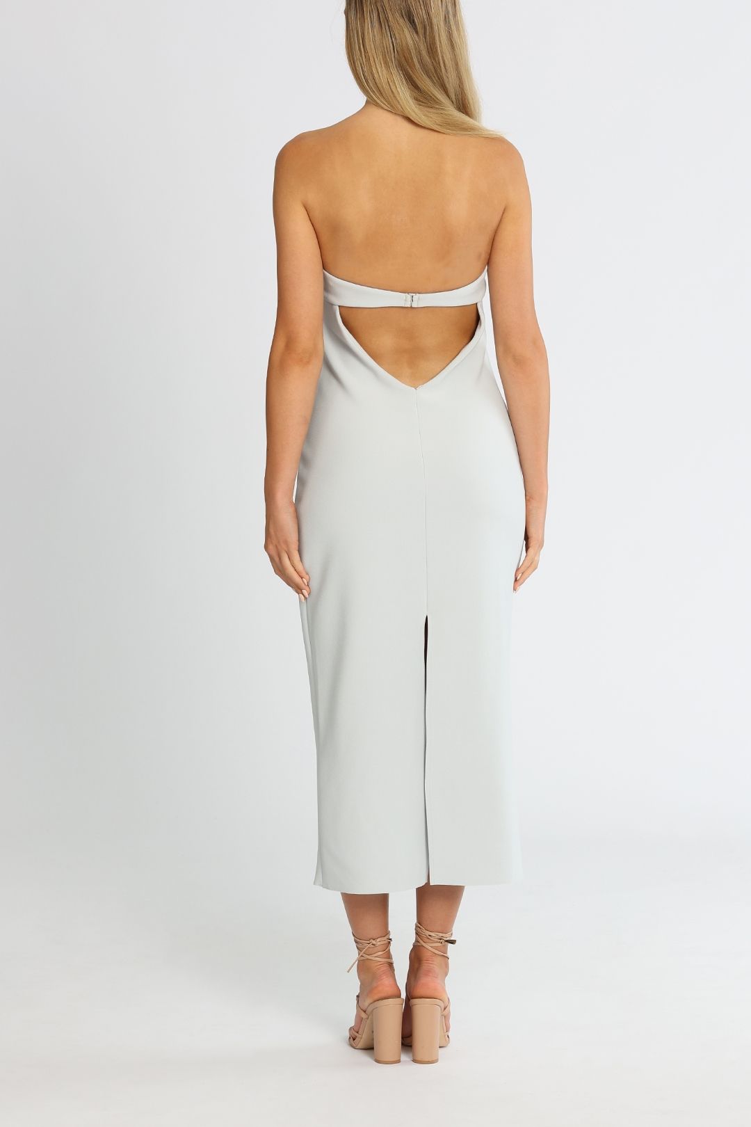 Hire Cecily Midi Dress in Moon Grey | Bec and Bridge | GlamCorner