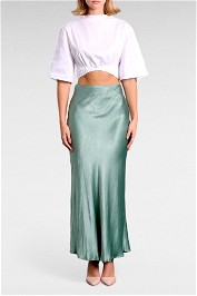 Bec and Bridge Cheri Slip Maxi Skirt Green