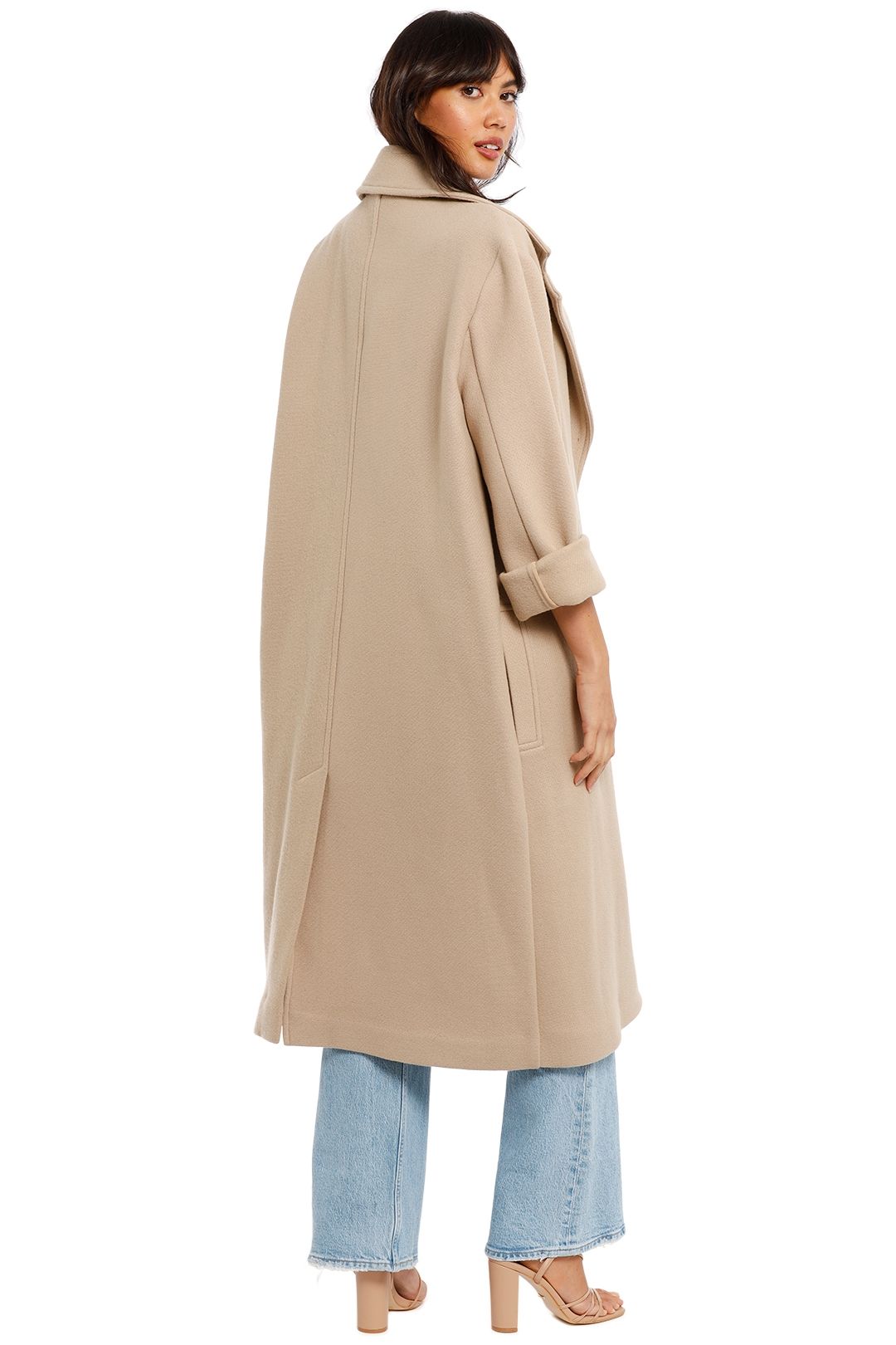 Hire Harrison Coat in Fawn Bec and Bridge GlamCorner
