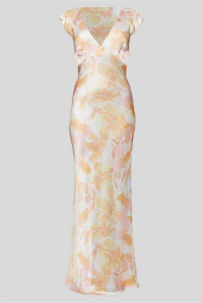 Hire Indi V Neckline Maxi in Floral Haze | Bec and Bridge | GlamCorner