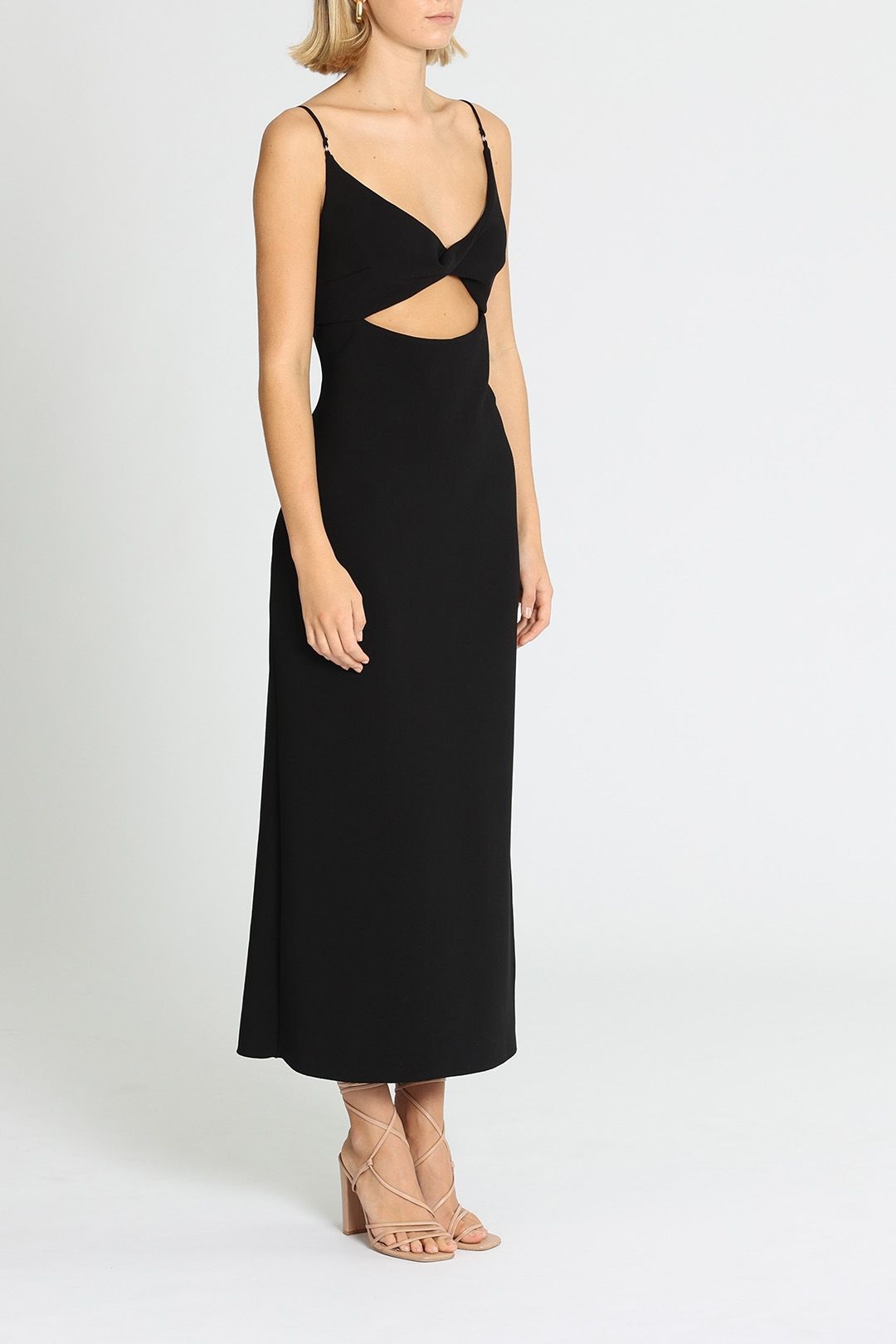 Hire Ivy Midi Dress in Black Bec and Bridge GlamCorner