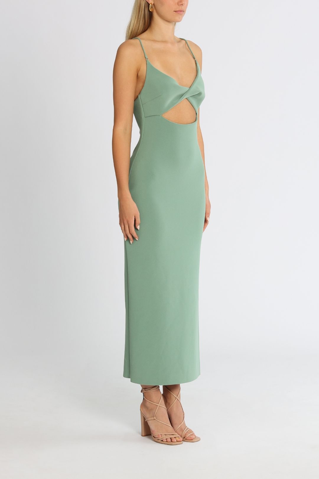 Hire Ivy Midi Dress in Moss Bec and Bridge GlamCorner
