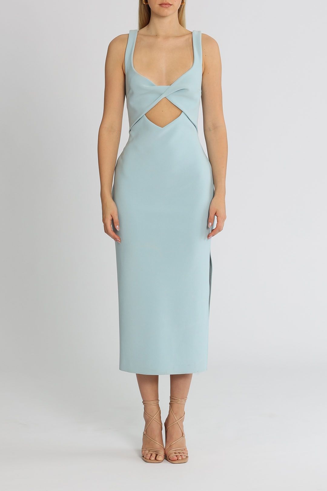 Bec and Bridge Joelle Sleeveless Midi Dress Blue