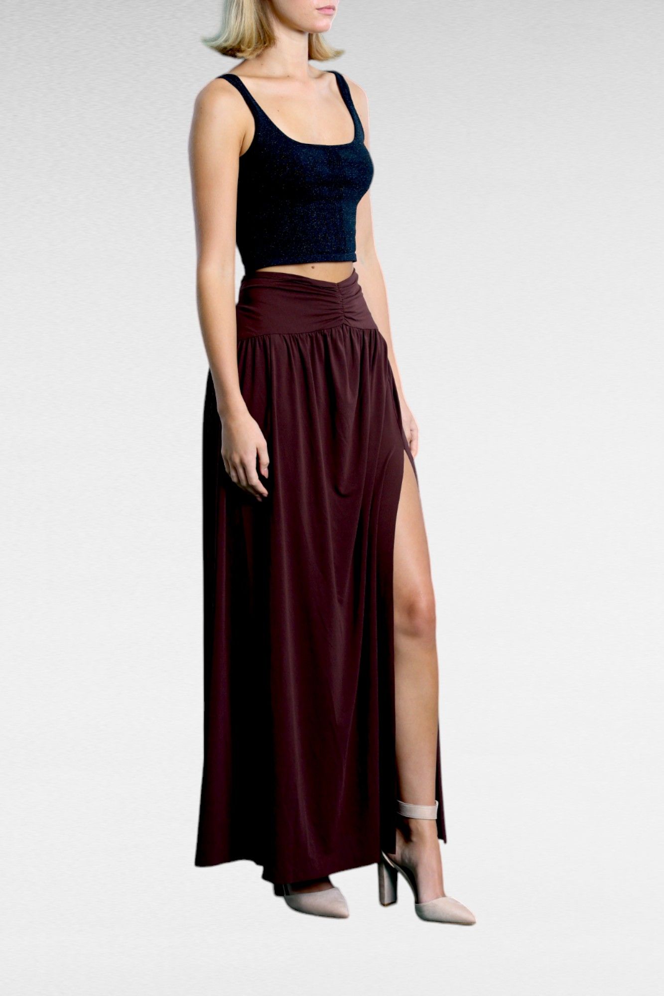 Hire Myla Maxi Skirt in Brown Bec and Bridge GlamCorner