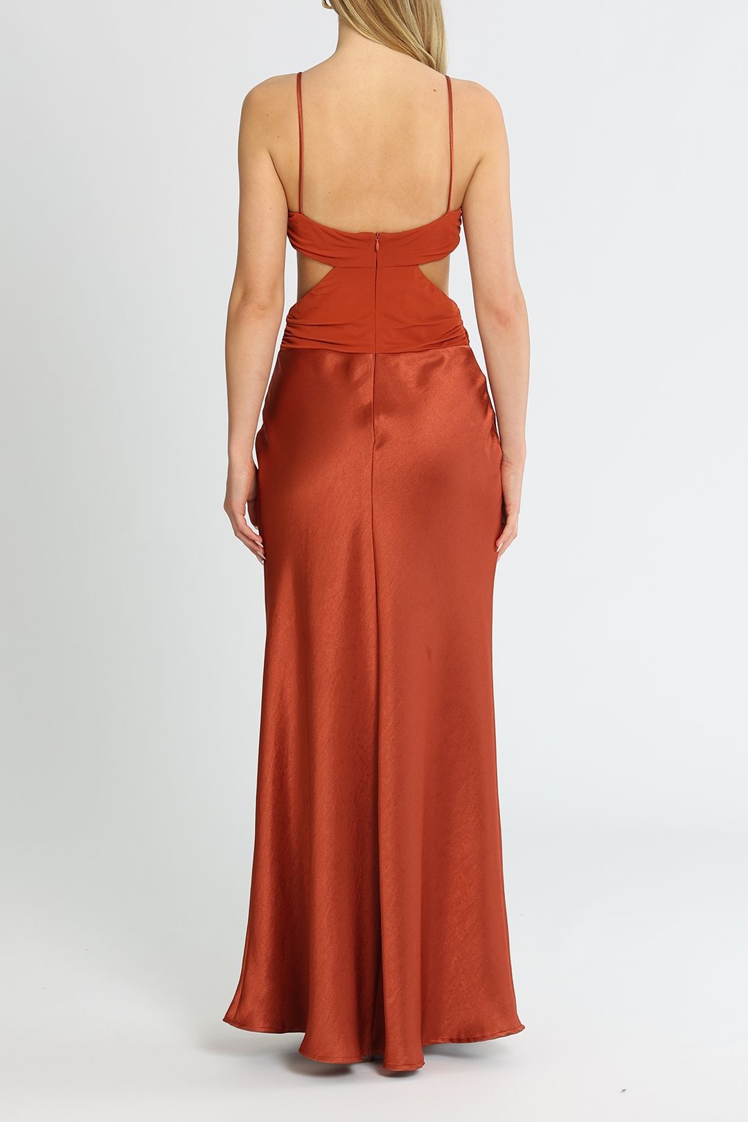 Nicholas rust tie silk maxi new arrivals