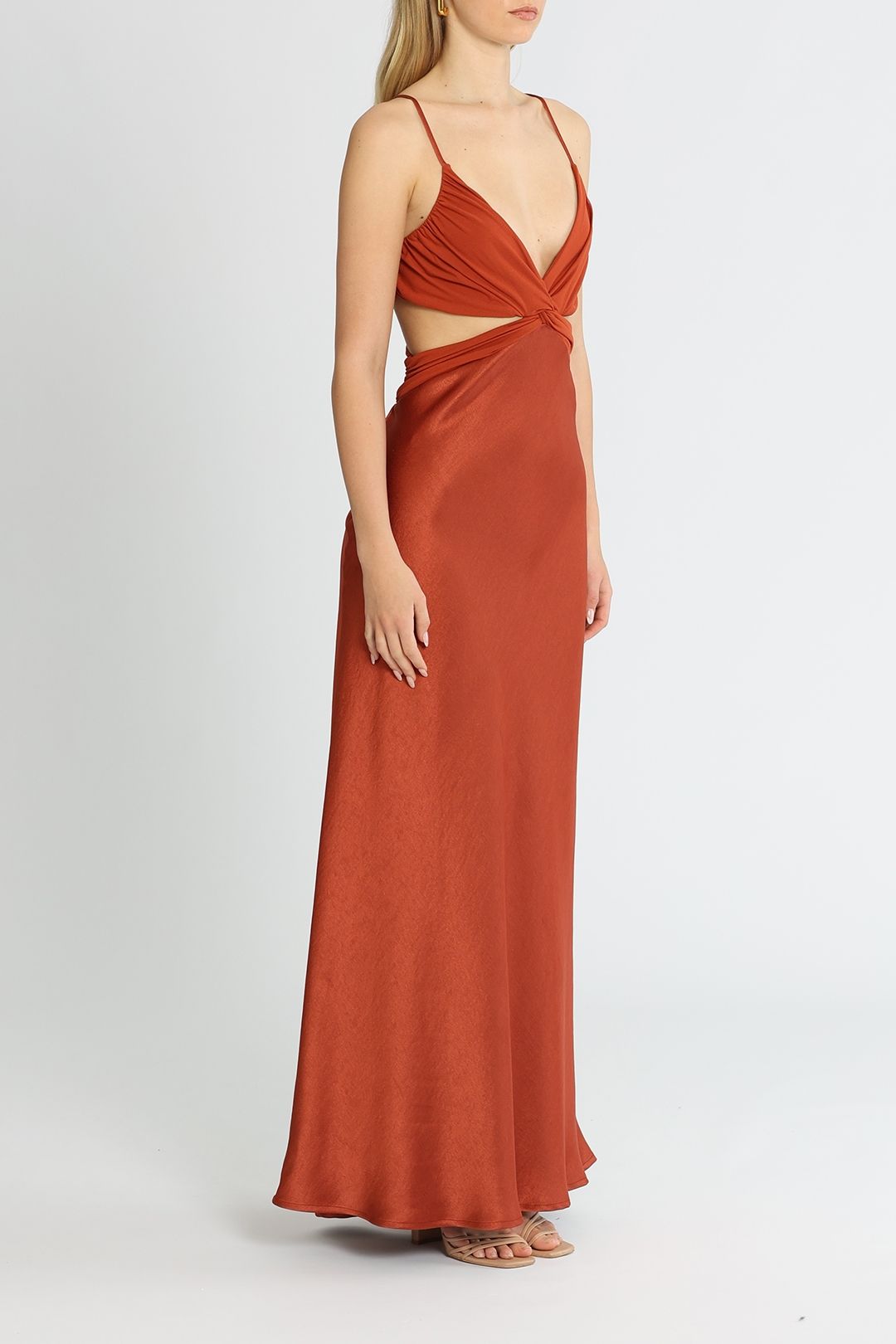 Bec and Bridge Nadia Twist Maxi Dress Plunging Neckline