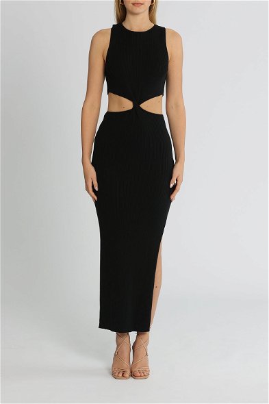 cream off shoulder midi dress Marcella Women's Mila Dress - Black