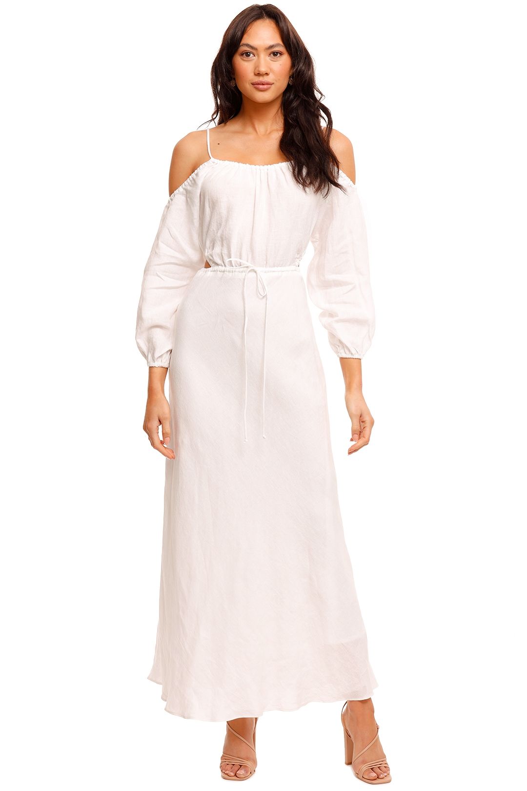 Bec and Bridge Tabetha Ivory Cut Out Midi Dress