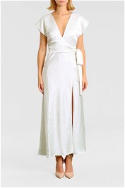 Bec and Bridge The Dreamer Wrap Dress Ivory