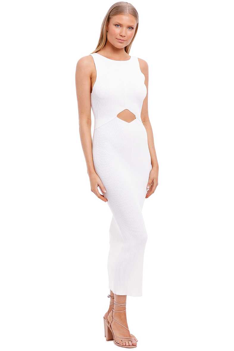 Hire Versailles Knit Midi Dress in Ivory Bec and Bridge GlamCorner