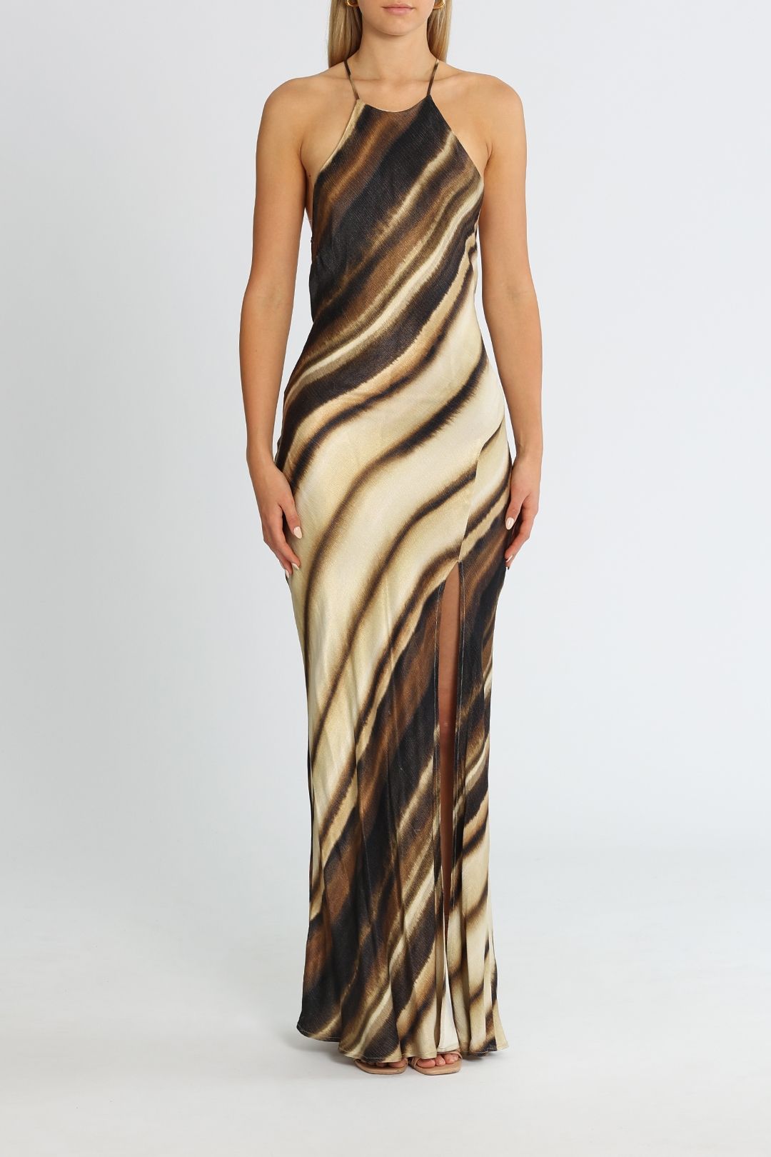 slim fit dress slacks Dreamer Asym Dress in Golden main image 0