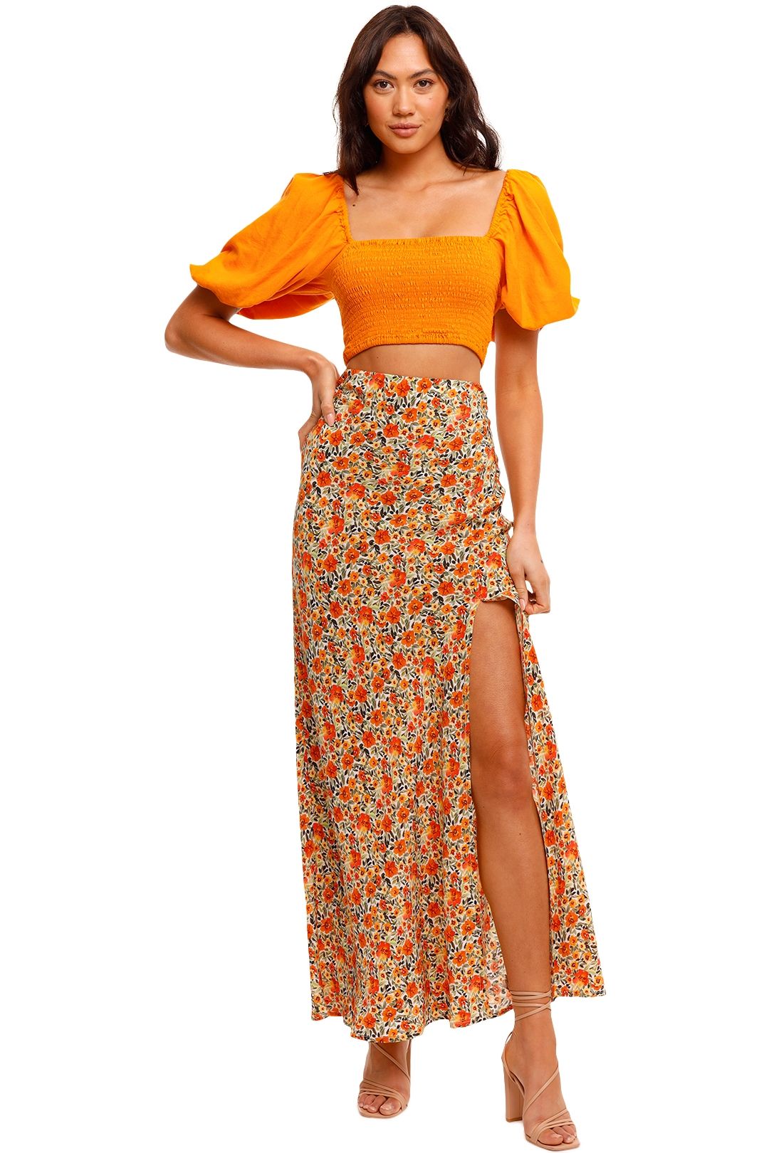 Bec and Bridge Wild Poppies Midi Skirt maxi