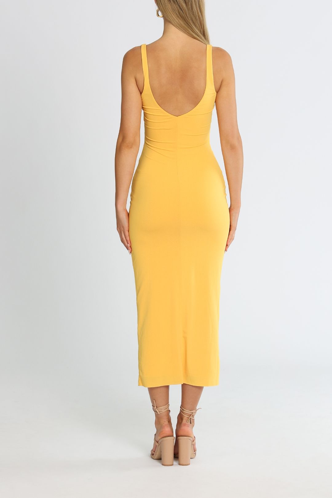 Hire Yasmin Midi Dress in Papaya Bec and Bridge GlamCorner