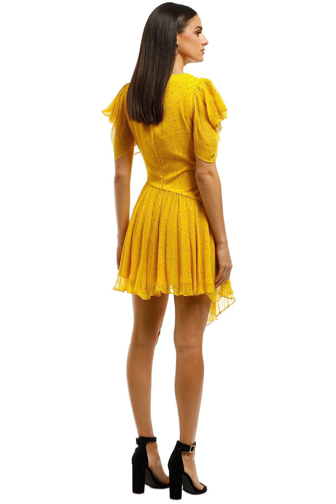 Hibiscus Golden Mini Dress by Bec and Bridge for Rent GlamCorner