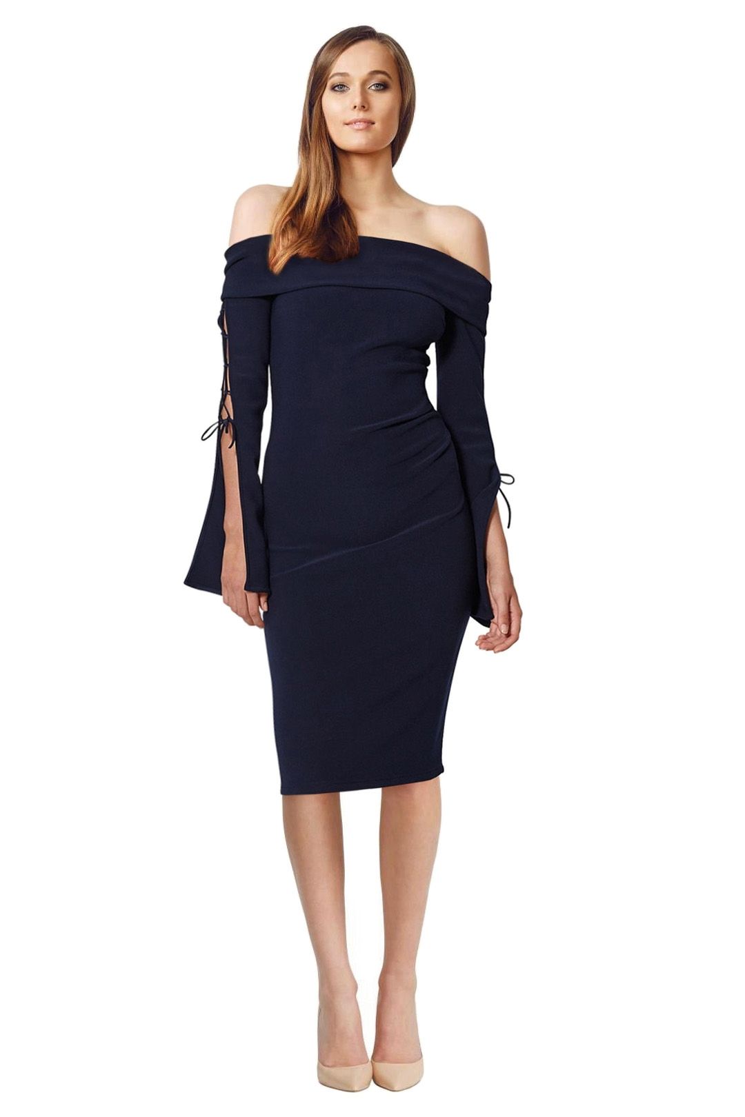 bec and bridge navy blue dress Sol Tie Maxi Dress