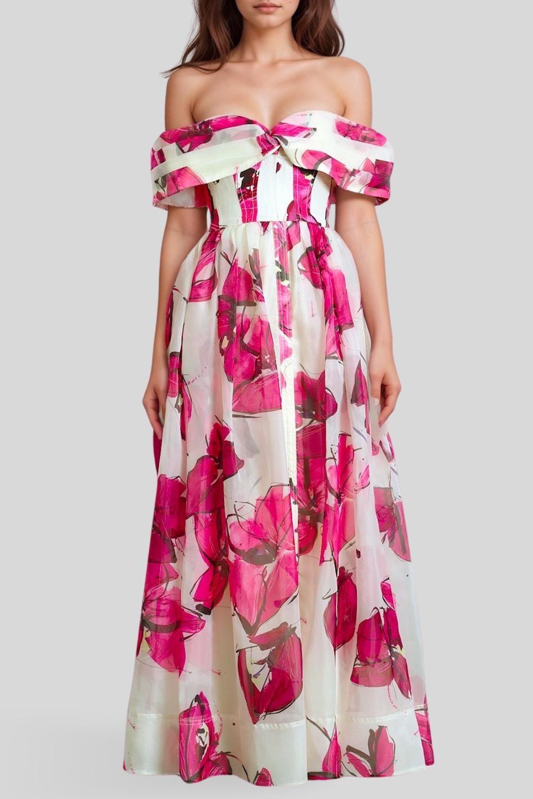 Hire Cordelia Corseted Maxi Dress AJE GlamCorner