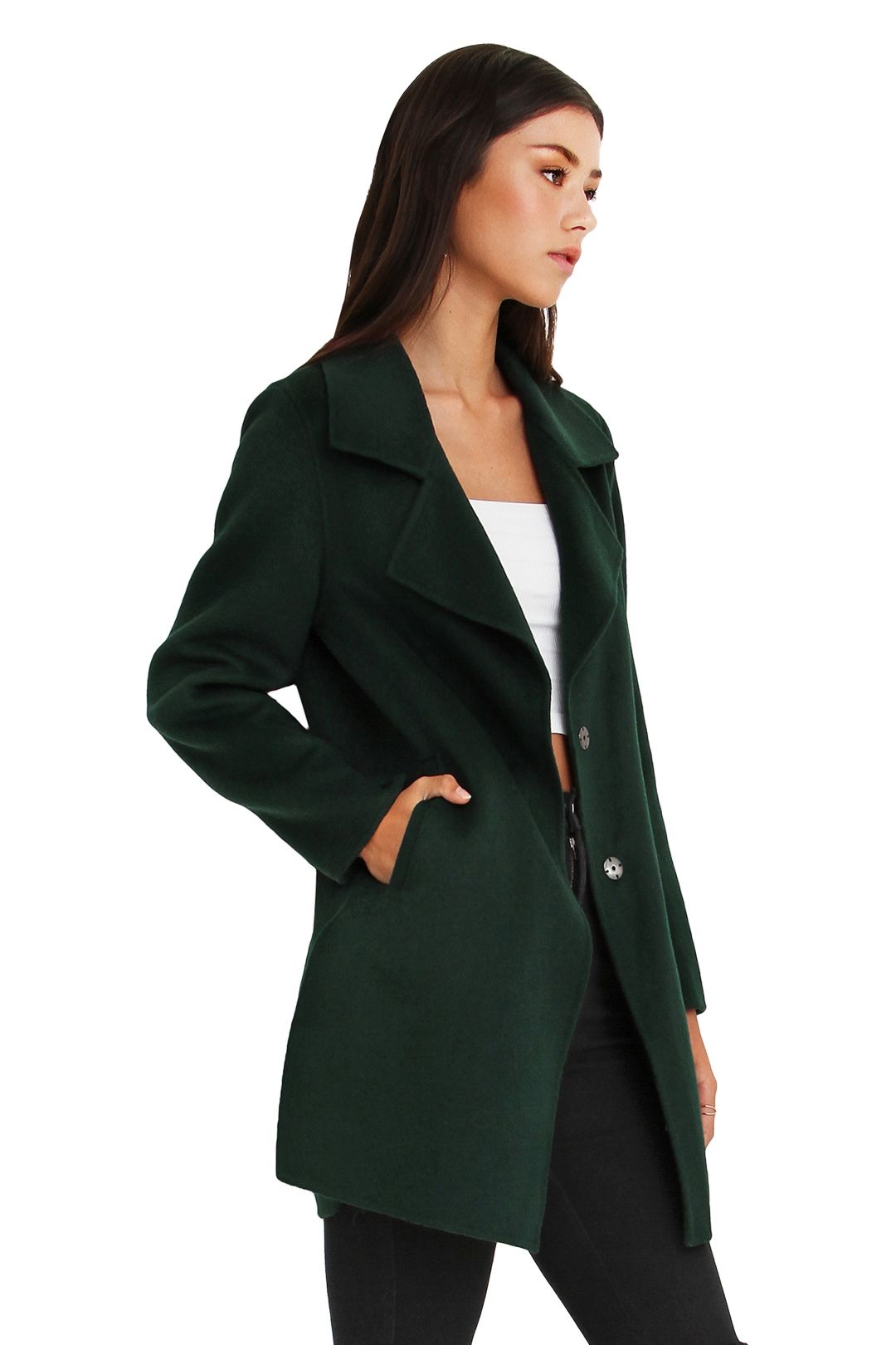 Hire Ex Boyfriend Coat Dark Green Belle and Bloom GlamCorner