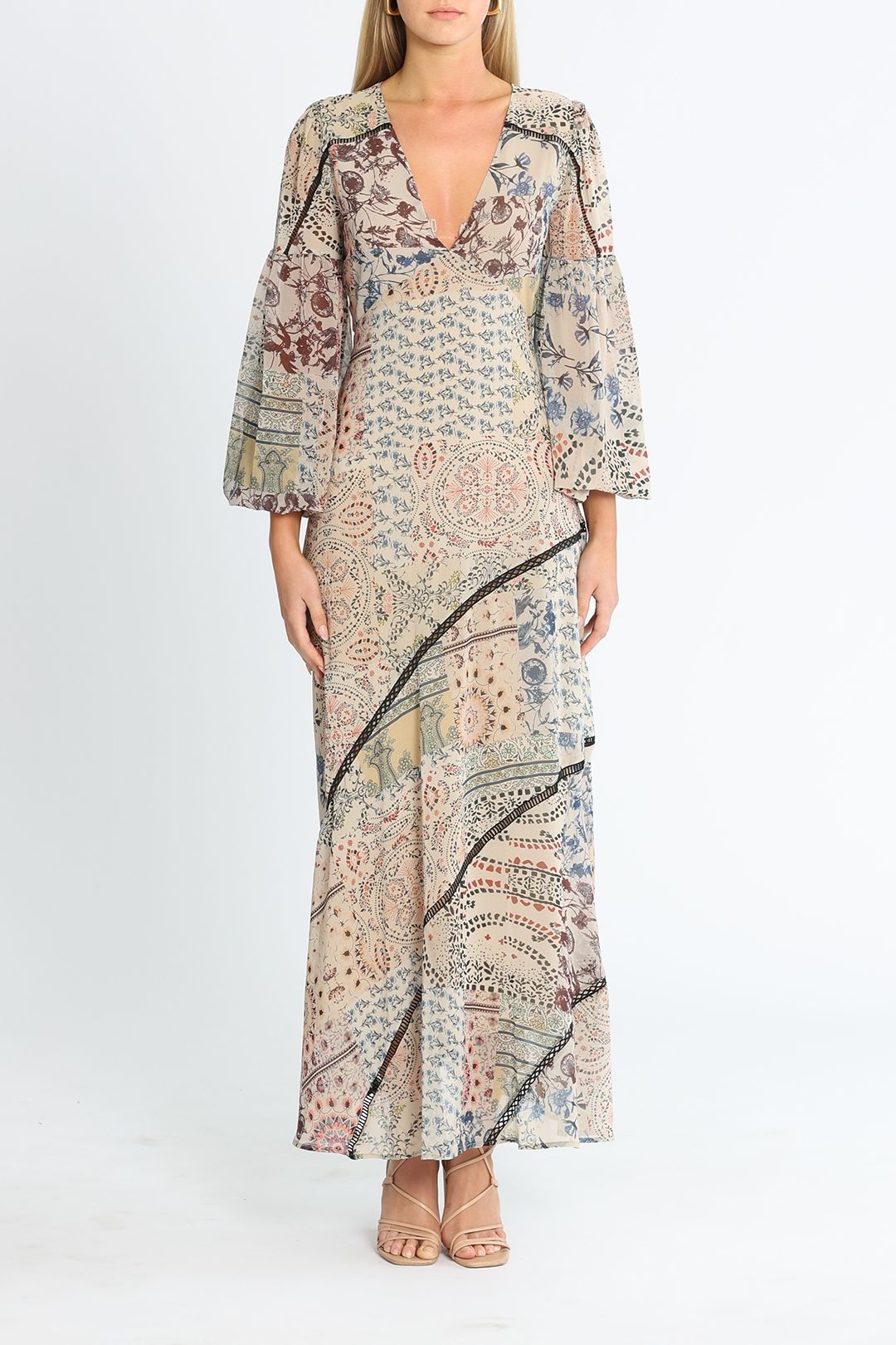 Hire In Your Dreams Maxi Dress Beige | Belle and Bloom | GlamCorner