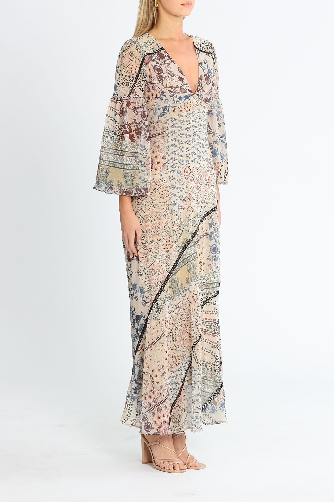 100 cotton maxi dress with sleeves GAIA Cinched Maxi Cotton Dress - 100% Cotton | Modest Dresses S/M