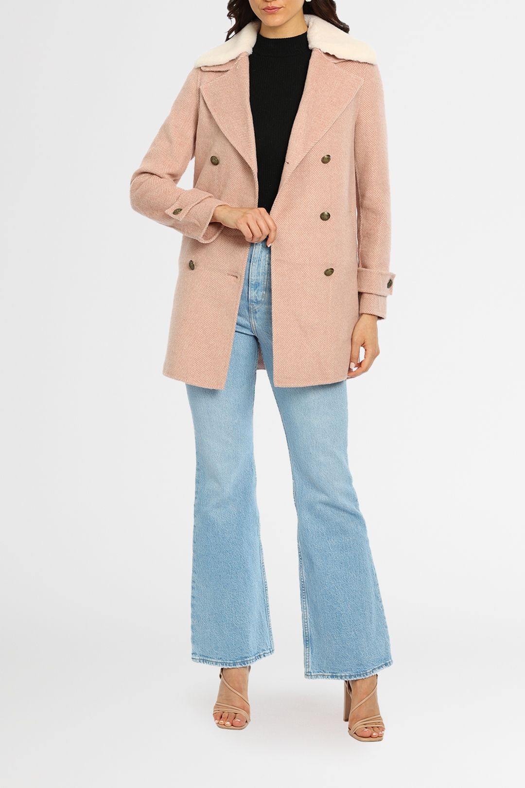 Belle and Bloom Liberty Sherpa Collar Coat