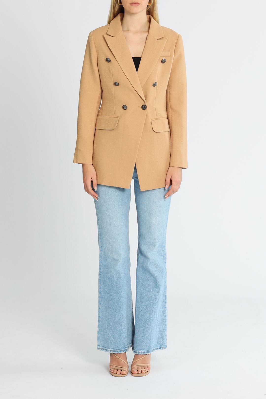 Belle and Bloom Princess Polly Weave Blazer Camel