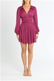 Belle and Bloom Shine Bright Ruched Dress Burgundy