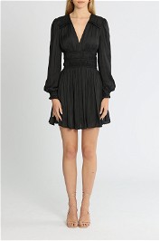 Belle and Bloom Shine Bright Ruched Mini Dress Black