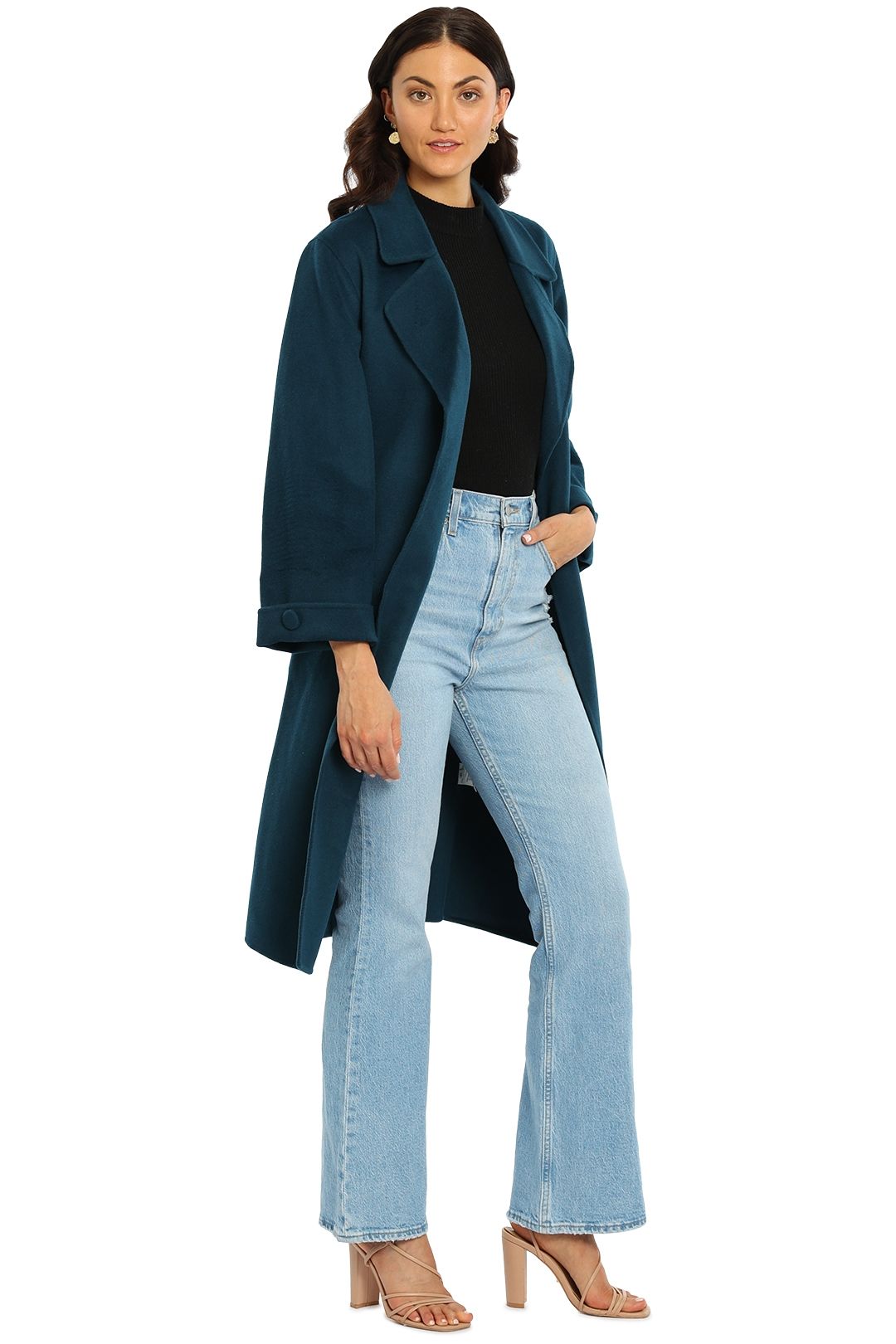 Hire Stay Wild Coat in Dark Teal Belle and Bloom GlamCorner