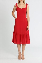 Belle and Bloom Summer Storm Midi Dress Red