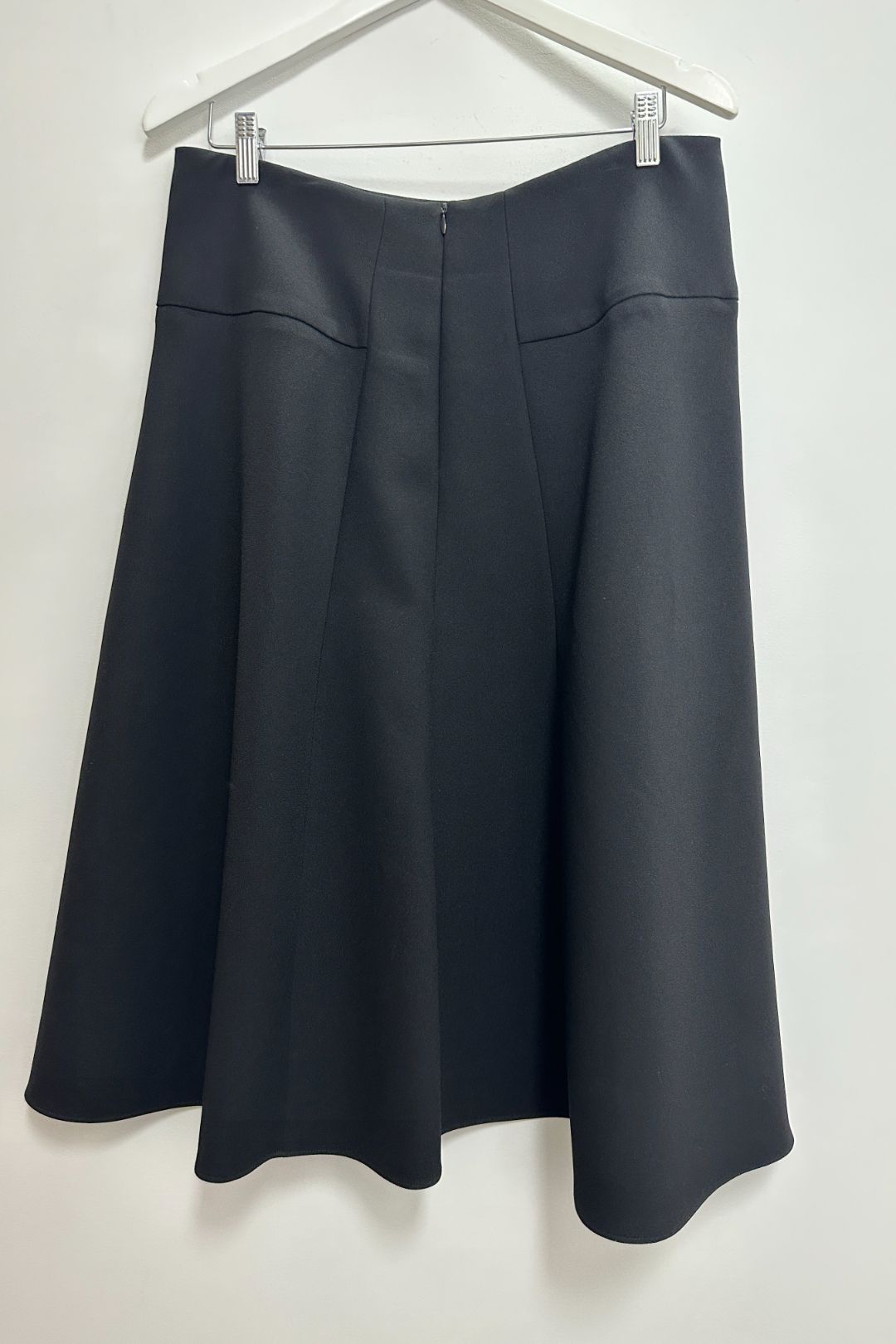 Black a line skirt below knee online