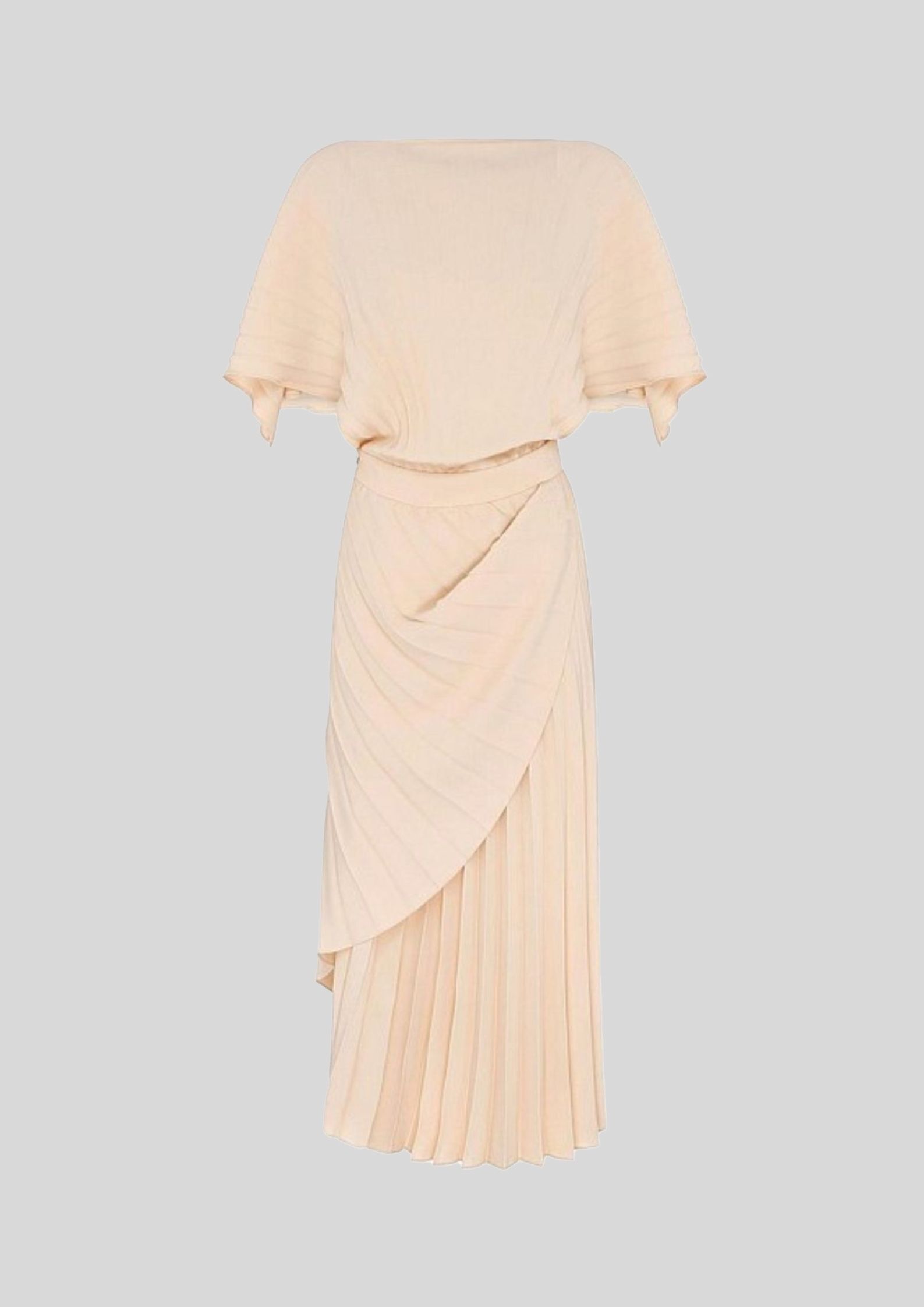 Bianca Spender - Batwing Pleat Dress - Blush