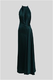 Bianca Spender - Isabella Silk Long Gown Petrol Green