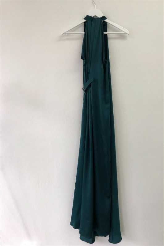 Buy Isabella Silk Long Gown Petrol Green | Bianca Spender | GlamCorner