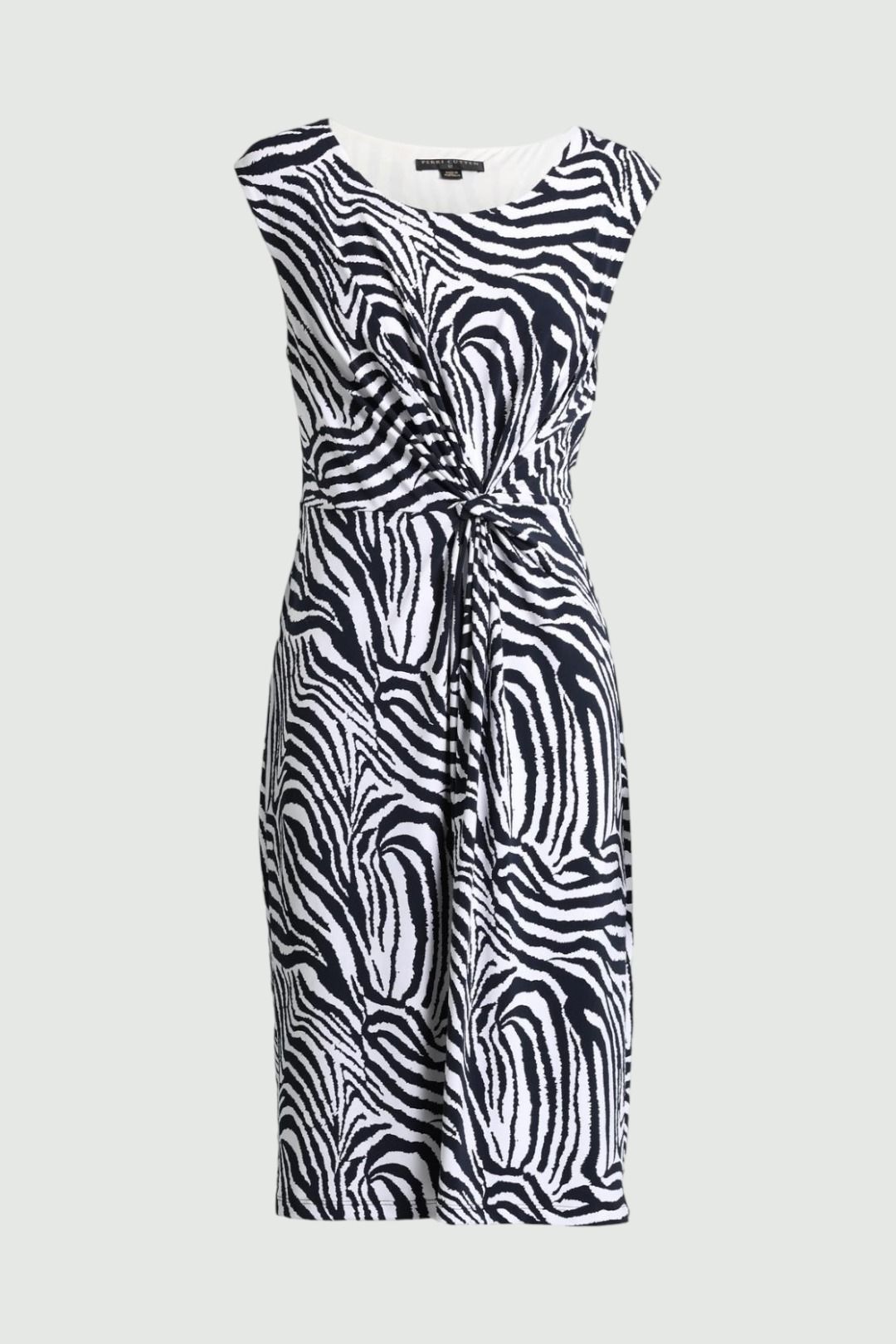 White and black animal print dress outlet