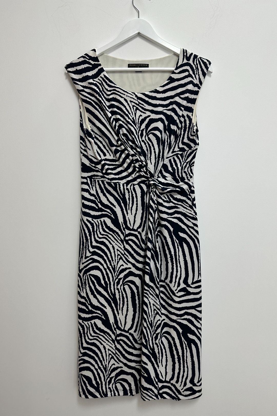 Perri Cutten Black And White Animal Print Dress