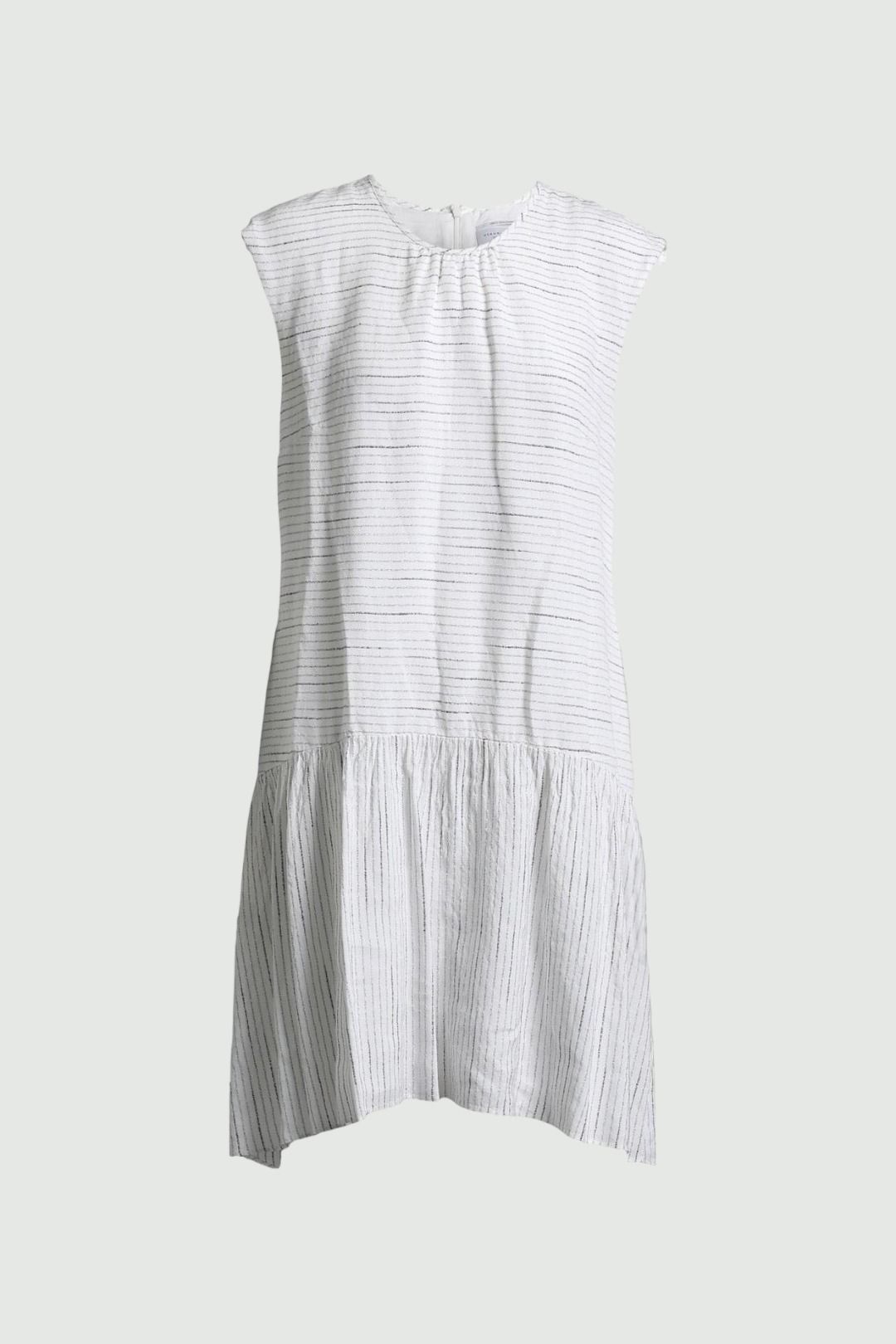 veronika maine black and white dress Dropped Waist Striped Tahiti Ashanti Pink Dress Style:D515-FT