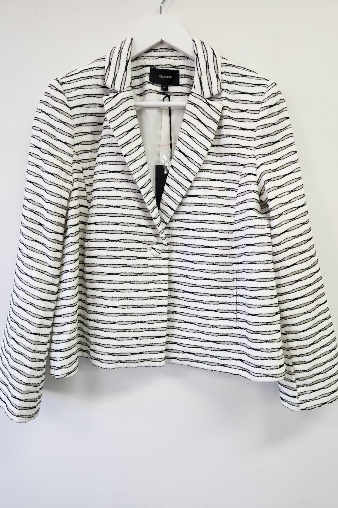 Black and White Striped Jacket 