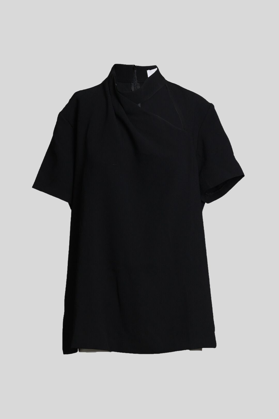 Cue Black Asymmetric Cut Out Short Sleeve Top