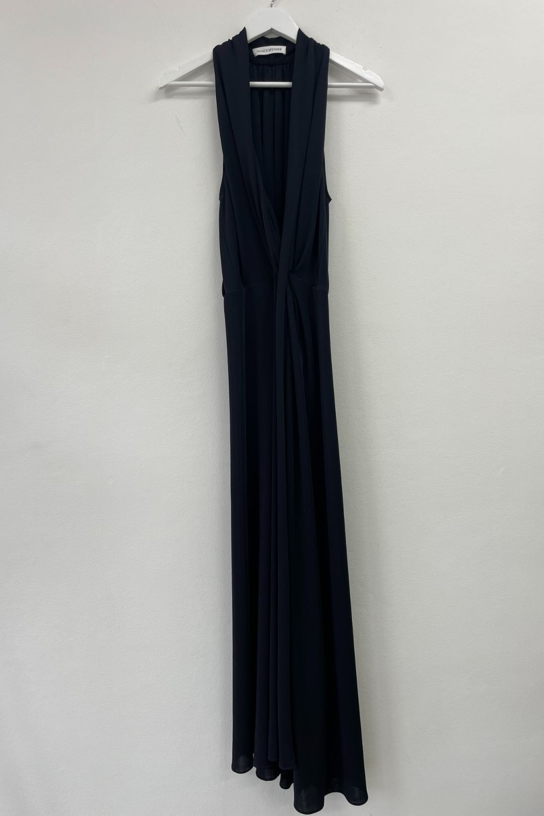 Bianca Spender Black Jersey Entwined Midi Dress