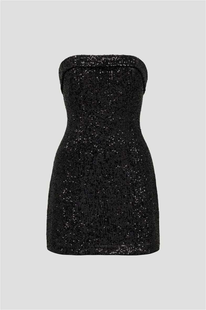 Buy Black Kendall Petite Strapless Sequin Mini Dress | Forever New | GlamCorner Buy Black Kendall Petite Strapless Sequin Mini Dress | Forever New | GlamCorner