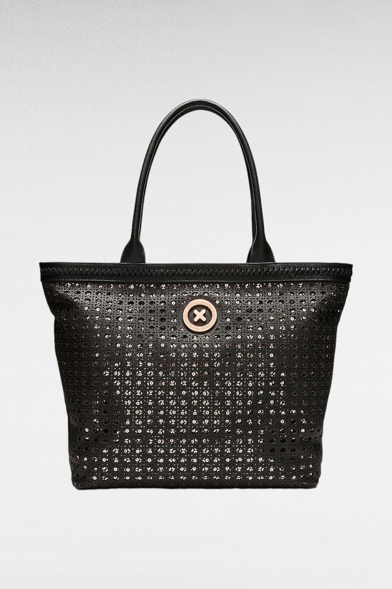 Black and rose shop gold handbag